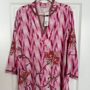 Soft Surroundings Altea Top Tunic Shirt Blouse Size Large - New with Tags